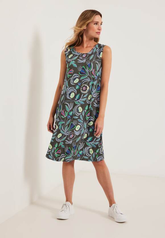 CECIL Print Jersey Kleid Damen - Sporty Khaki | CECIL Online-Shop