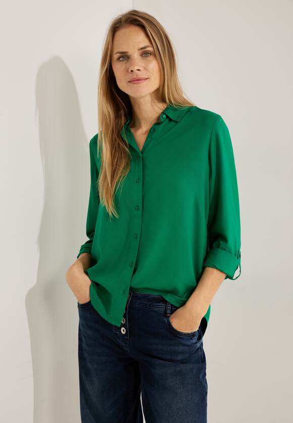 CECIL Bluse in Unifarbe Green - CECIL Damen Easy | Online-Shop