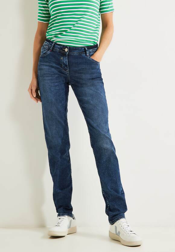 Authentic Mid Style Online-Shop CECIL | Blue Dames CECIL - jeans Loose Scarlett fit - Wash