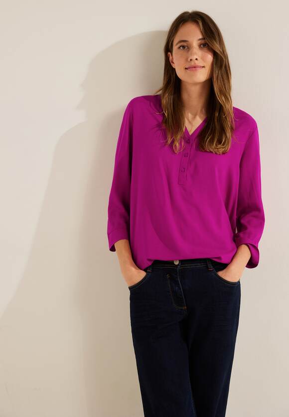 Pink CECIL Viskose | - Cool in CECIL Unifarbe Bluse Online-Shop Damen