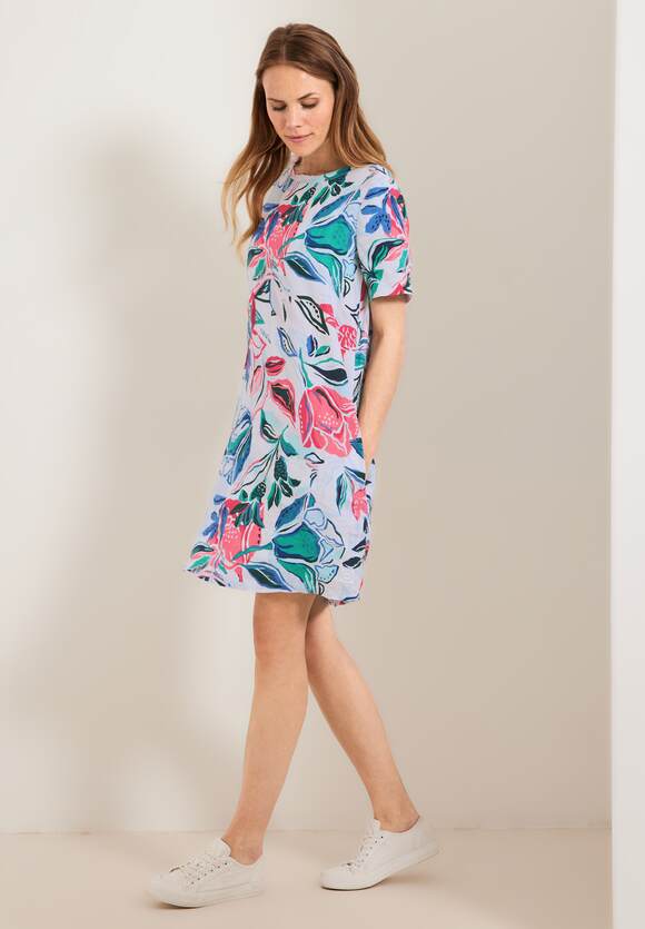 CECIL Leinenkleid mit Blumenprint Damen - White | CECIL Online-Shop