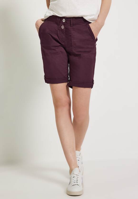 New York CECIL Red Loose Damen - Style CECIL | Wineberry Shorts - Fit Online-Shop