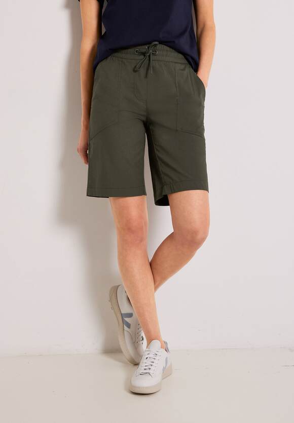 CECIL Casual Fit - | CECIL Tracey Khaki - Damen Sporty Style Shorts Online-Shop