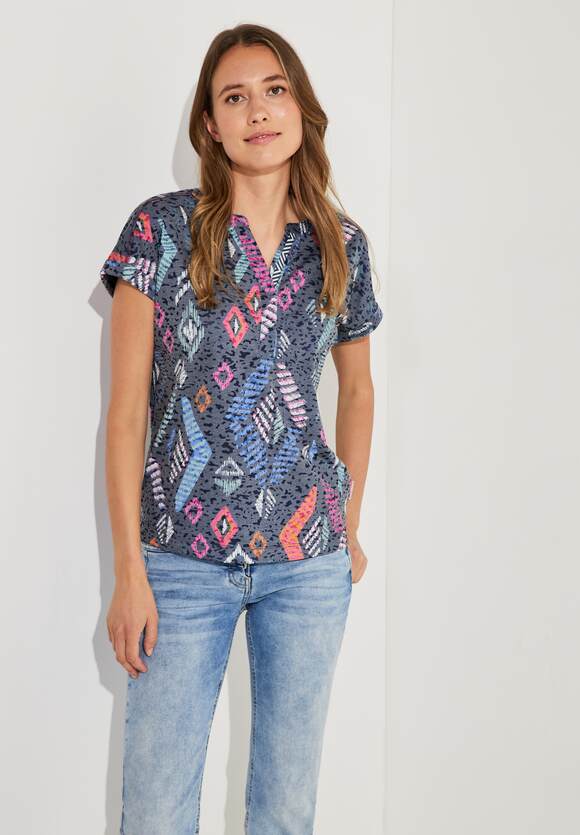 Multicolor - CECIL Blue Sky Printshirt Damen | CECIL Night Online-Shop