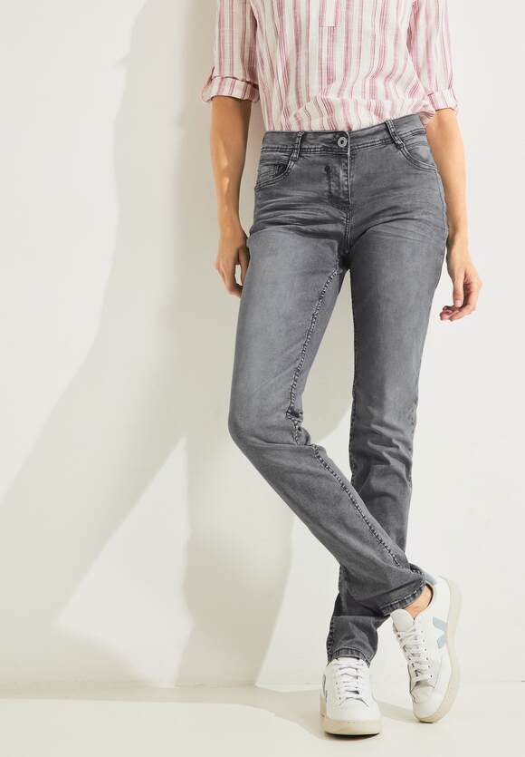 fit CECIL Style - CECIL Wash jeans Grijze Online-Shop Grey Dames Used Scarlett Mid | - loose