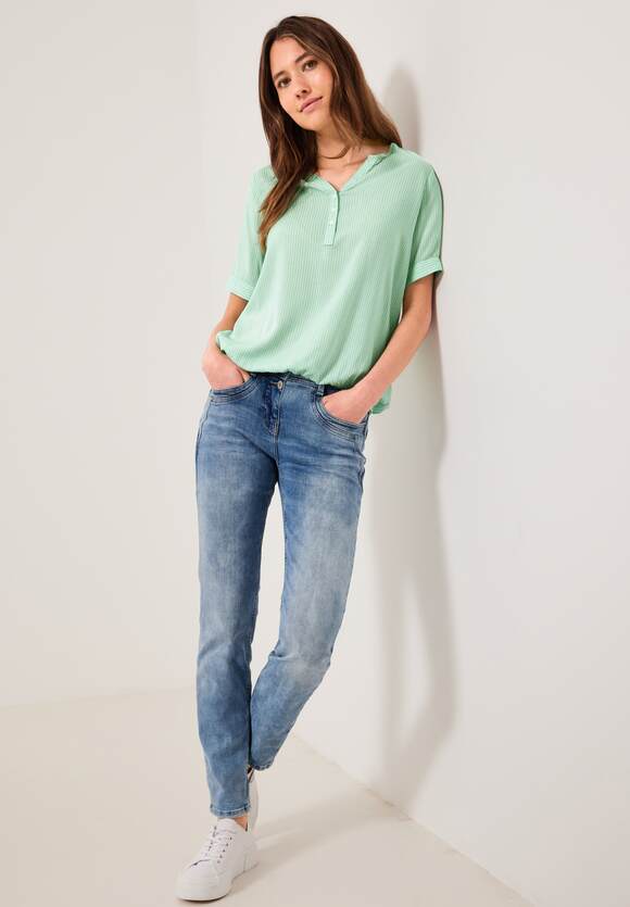 Damen mit Fresh Bluse Turn-Up CECIL Online-Shop | CECIL Ärmel - Salvia Green