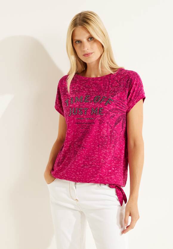 print voorkant op met - Dames CECIL Online-Shop Pink | CECIL T-shirt de Cool