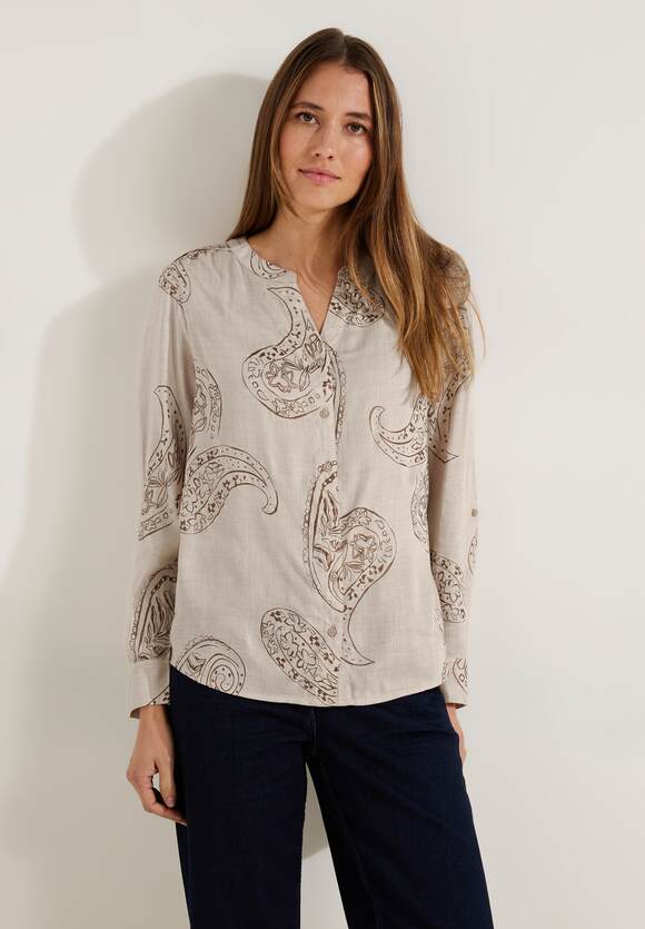 Online-Shop - | Bluse mit Golden Paisley Melange Sand Print CECIL Damen CECIL