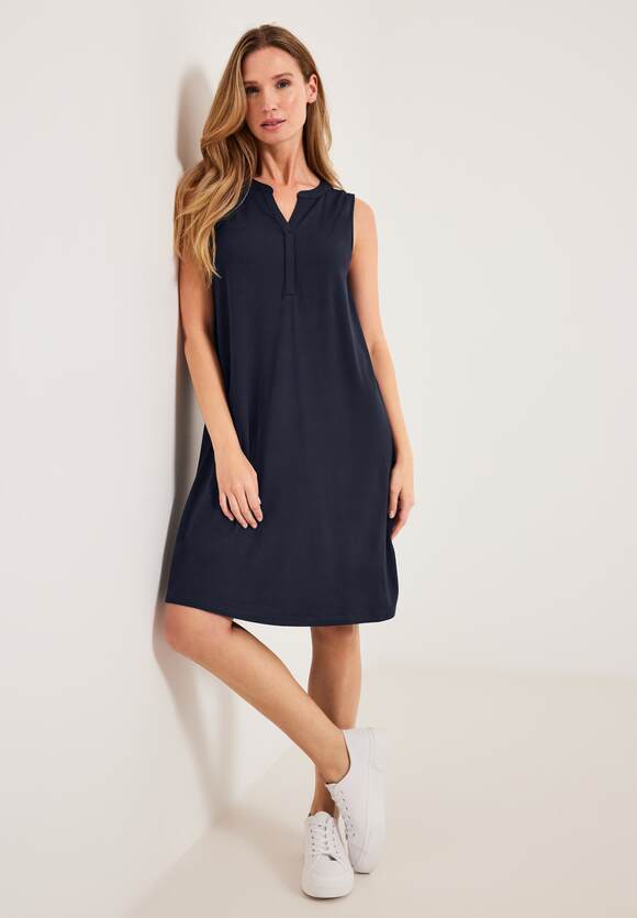 Damen CECIL Online-Shop in - Kleid CECIL Jersey Blue | Unifarbe Deep