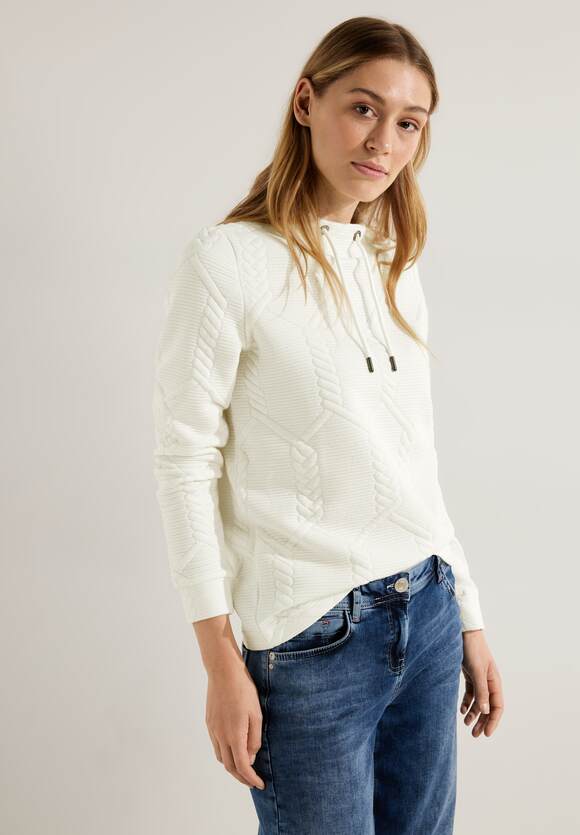 CECIL Shirt mit Stehkragen Damen - Vanilla White | CECIL Online-Shop
