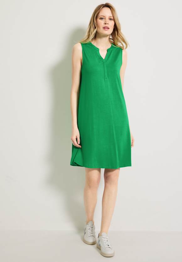 Jersey Online-Shop CECIL Kleid Damen in Unifarbe - Fresh CECIL | Green