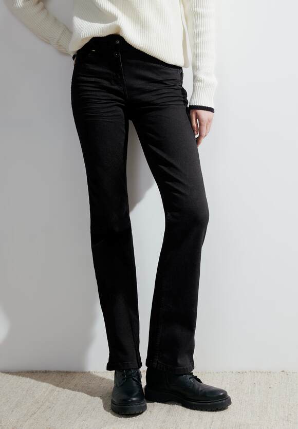 - Jeans Basic Damen | Toronto - Black Fit CECIL Slim Wash Online-Shop CECIL Bootcut Style