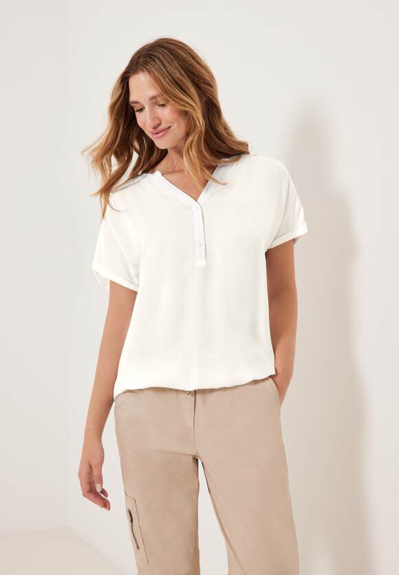 CECIL Bluse mit Elastiksaum Damen - Vanilla White | CECIL Online-Shop