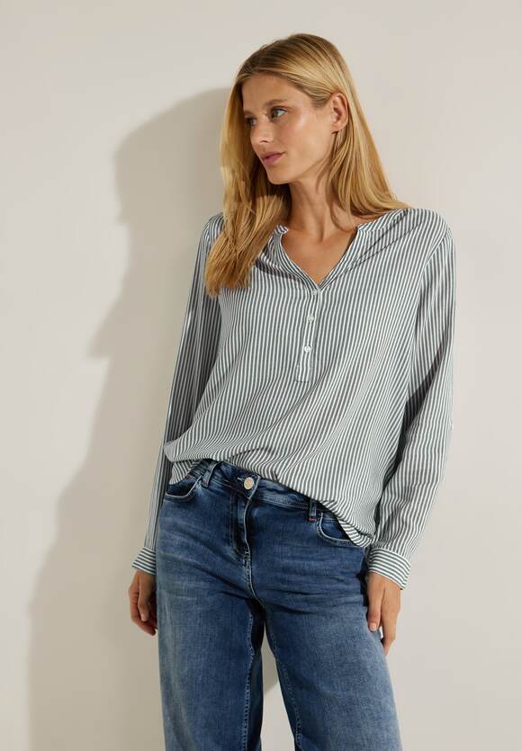 CECIL Bluse mit Streifenmuster | Damen Graphite Grey Online-Shop Light - CECIL