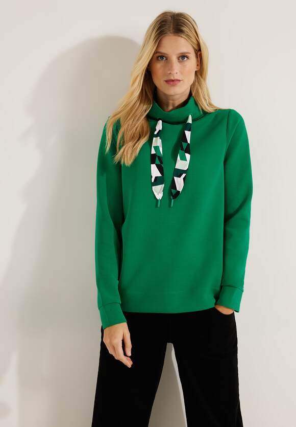 CECIL Sweatshirt mit Tunnelzug Damen - Easy Green | CECIL Online-Shop