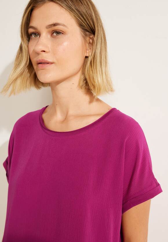 CECIL Materialmix Shirt Damen - Cool Pink Online-Shop CECIL 