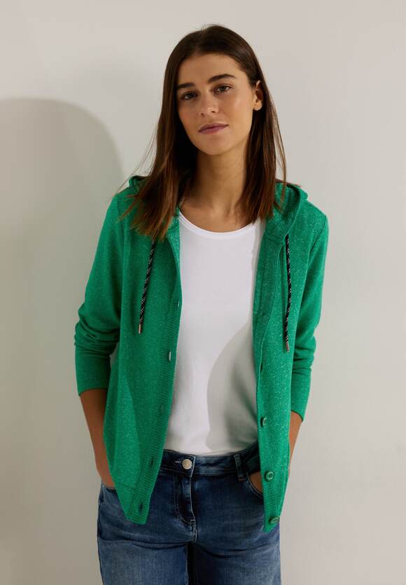 CECIL Cosy Melange Shirtjacke CECIL Green Damen - Online-Shop | Melange Easy
