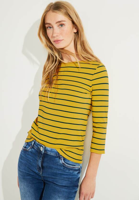 CECIL Streifenshirt Yellow Golden | - Online-Shop CECIL Damen