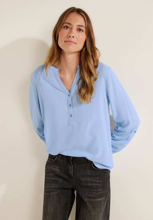 Blouse CECIL - Damen in CECIL Blue | Bluse Online-Shop Unifarbe Soft