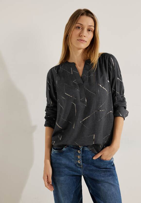 Folienprint | Online-Shop Damen Bluse mit Melange CECIL Black - CECIL