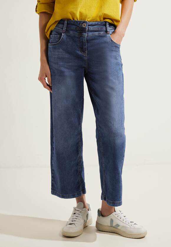 Mid Wash CECIL Fit Culotte Loose | - Blue Jeans - Style Online-Shop Damen Neele CECIL