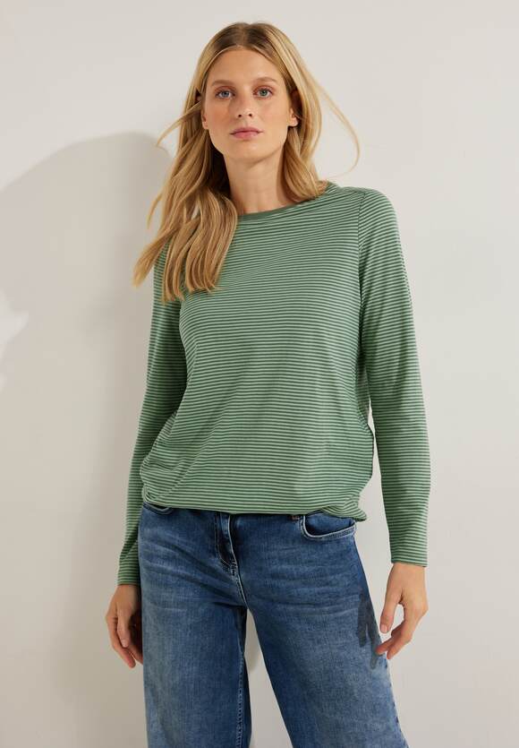 CECIL Damen Green Clear CECIL | Sage - Online-Shop Streifenshirt