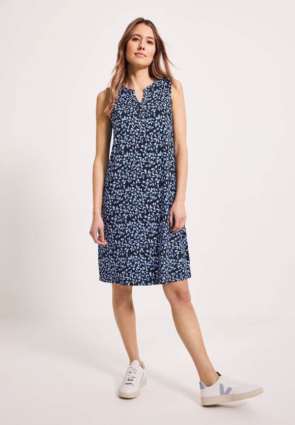CECIL Minimalprint Jersey Kleid Damen - Deep Blue | CECIL Online-Shop