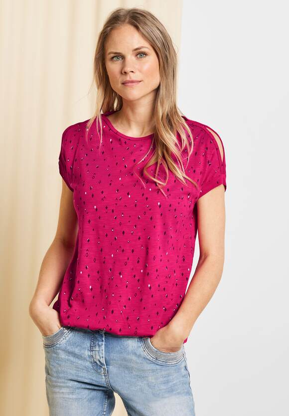 CECIL Shirt mit Schulterschlitz Damen - Radiant Pink | CECIL Online-Shop