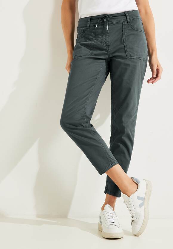 Loose Fit Joggstyle Hose - slate green