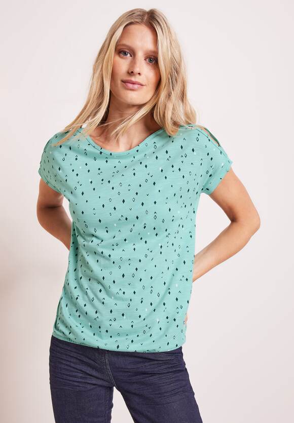 CECIL Shirt mit Schulterschlitz Damen - Cool Mint Green | CECIL Online-Shop