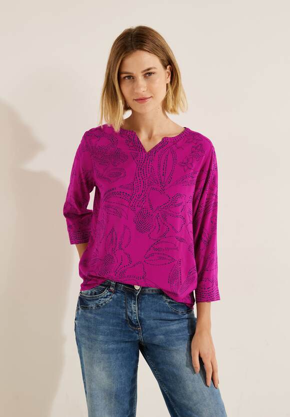 | Pink Damen Bluse Online-Shop CECIL mit Cool - Punkteprint CECIL