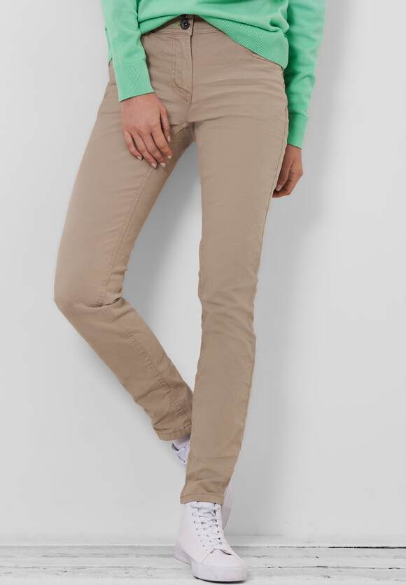 CECIL Caramel Unifarbe - Hose Beige Damen in Toronto Online-Shop CECIL Style Slim | Fit -
