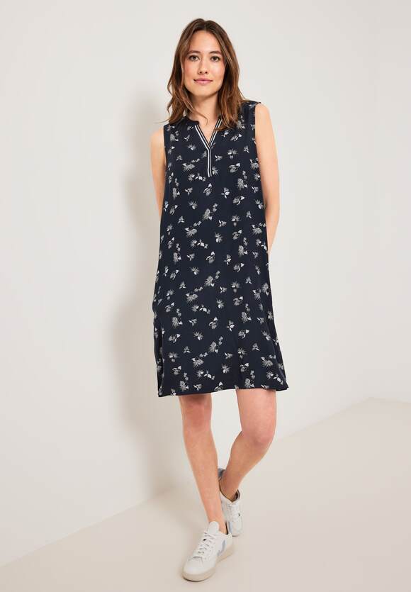 Damen - Online-Shop CECIL Minimalprint Kleid Blue mit | Deep CECIL