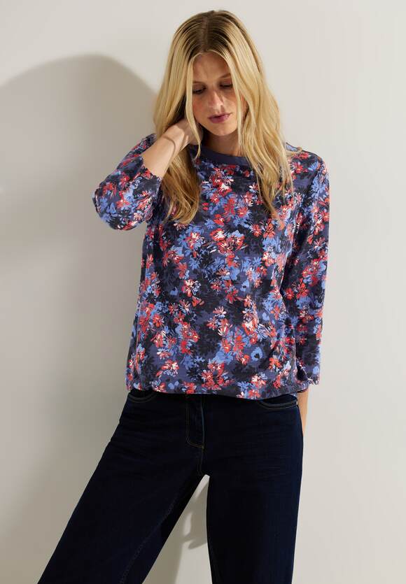 CECIL Blumenprint Shirt Damen - Blue Night CECIL Online-Shop Sky 