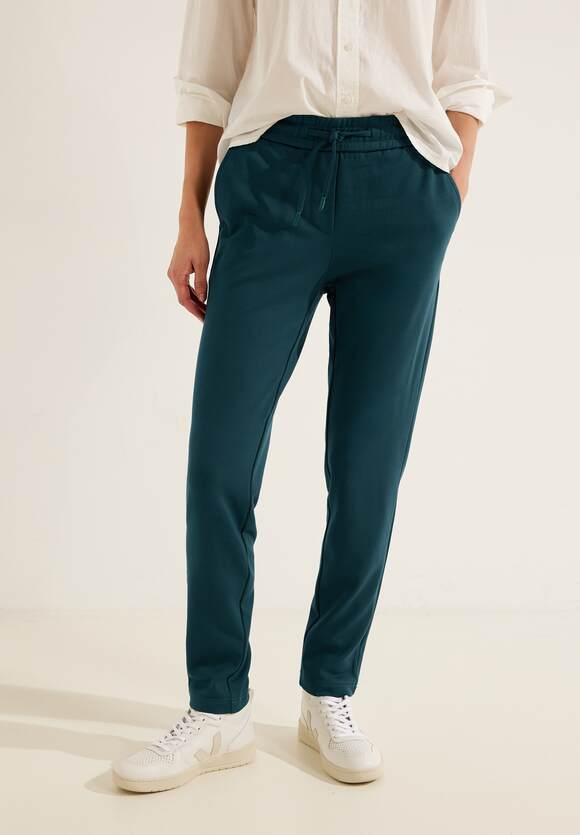CECIL Jersey Casual Style Online-Shop Green CECIL Lake Damen Tracey | Fit - - Hose Deep