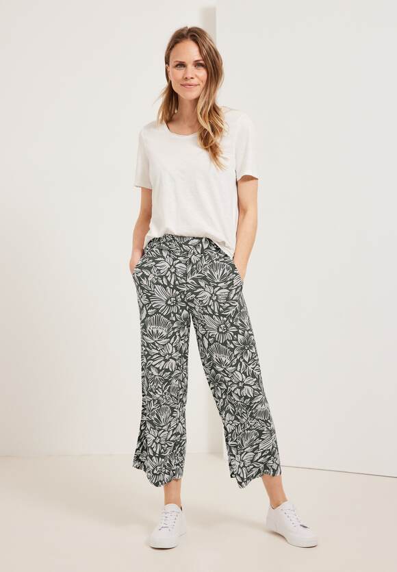 CECIL Casual Fit Hose Style Easy | - mit Print Neele Online-Shop - CECIL Khaki Damen