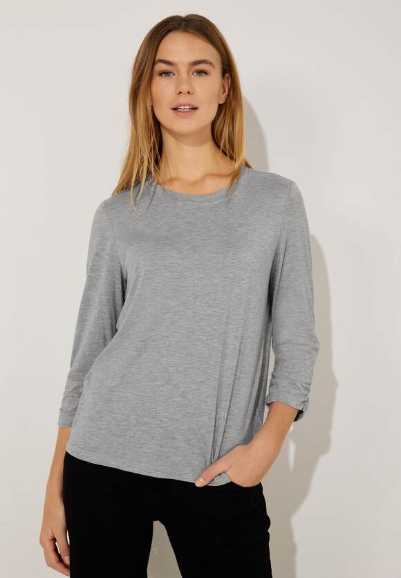 CECIL Melange Glitter Shirt Damen - Mineral Grey Melange | CECIL Online-Shop