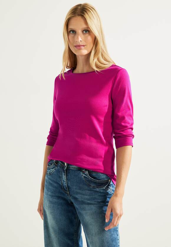 Pink Online-Shop CECIL Damen | Shirt CECIL Unifarbe Basic - in Cool