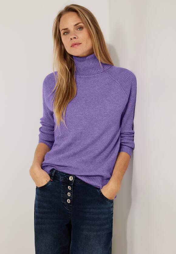 | Damen CECIL - Melange Pastel Lilac CECIL Strukturmix Pullover Online-Shop Cosy