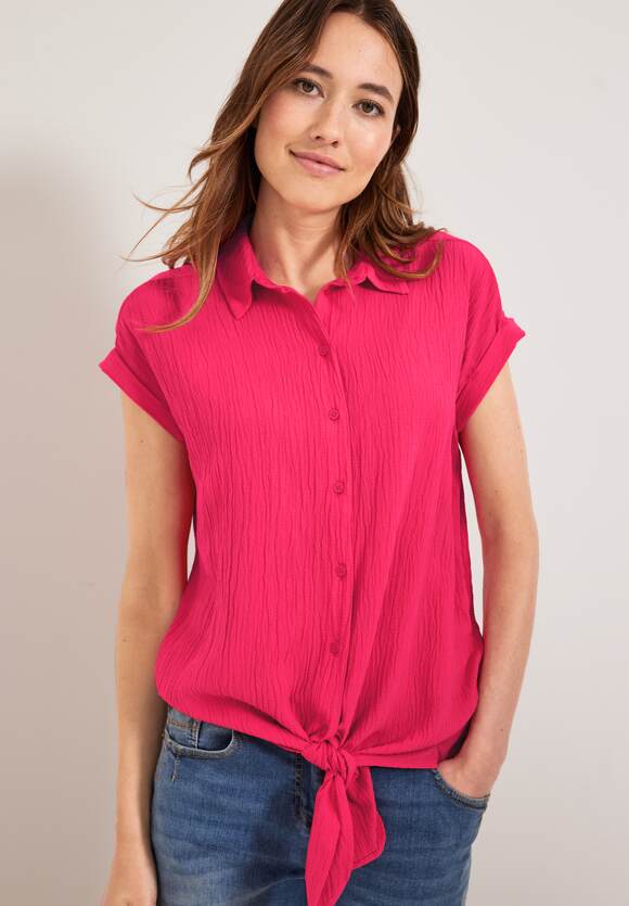 CECIL Bluse mit Damen Strawberry Online-Shop | - Knotendetail CECIL Red
