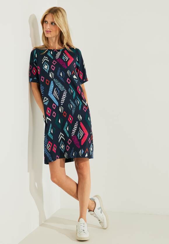 CECIL Kleid mit Alloverprint Damen - Night Sky Blue | CECIL Online-Shop | Sommerkleider