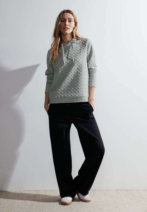 CECIL Sweatshirt mit Struktur - Grey | Mineral Melange Online-Shop Damen CECIL
