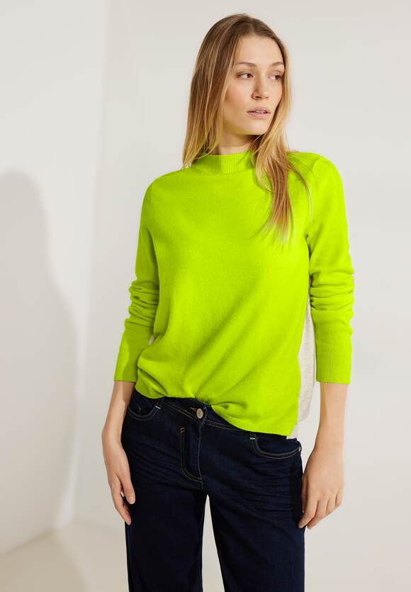 CECIL Cosy Stehkragen Pullover Damen - Cool Neon Yellow | CECIL Online-Shop