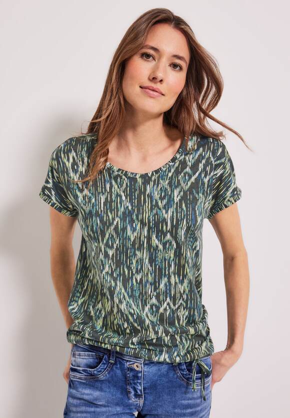 CECIL Print T-Shirt Damen - Easy Khaki | CECIL Online-Shop