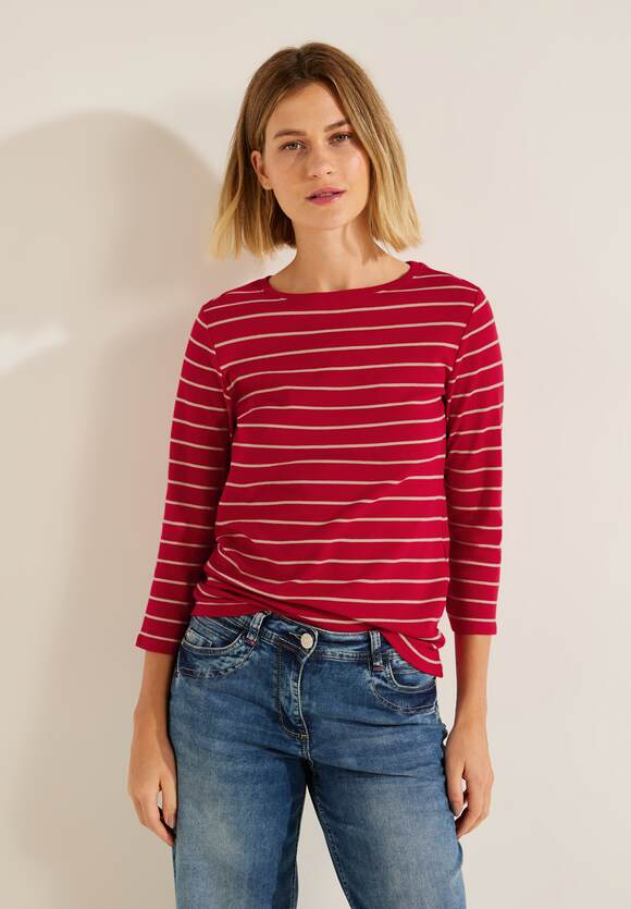 CECIL Basic Streifenshirt Damen - Casual CECIL Red Online-Shop 