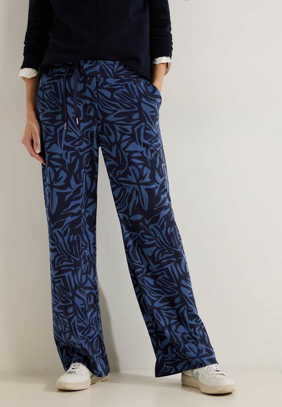 Damen Style Sky | Loose - Online-Shop CECIL Muster Night Fit mit Blue - CECIL Neele Hose