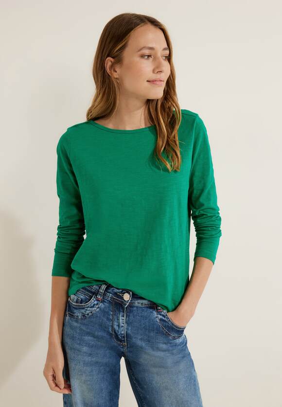 - Basic Shirt | CECIL CECIL Online-Shop Unifarbe in Green Damen Easy