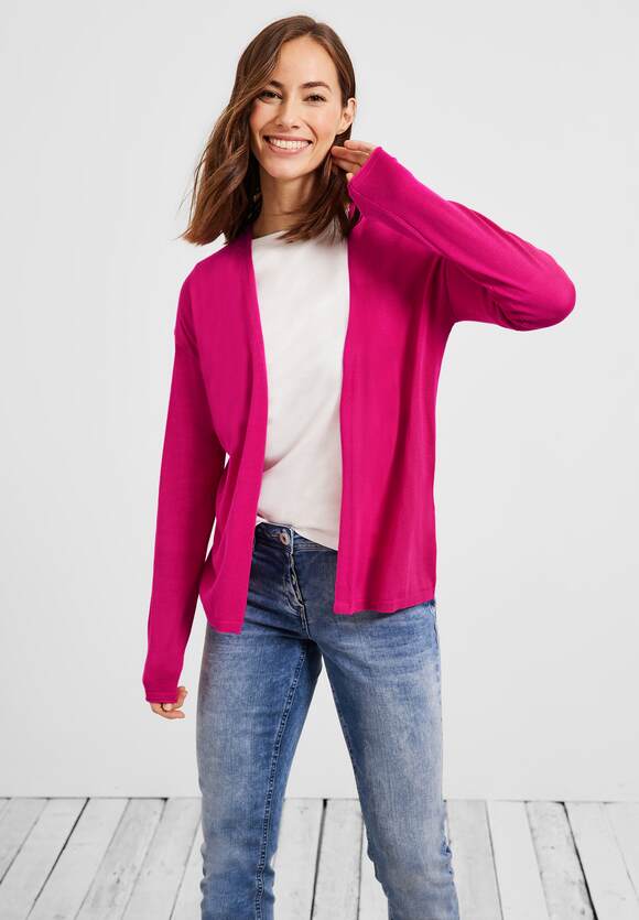 | Online-Shop CECIL Offener Damen - Radiant CECIL Pink Basic Cardigan