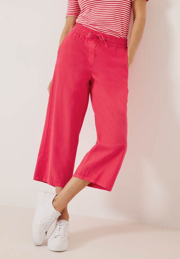 CECIL Leinenmix Style - CECIL Fit Online-Shop | Loose Strawberry Hose Red Damen Wideleg 