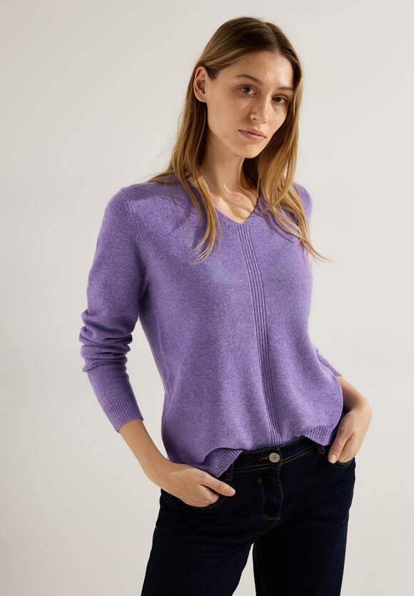 CECIL Cosy Basic Pullover Damen Pastel | CECIL Online-Shop Lilac - Melange